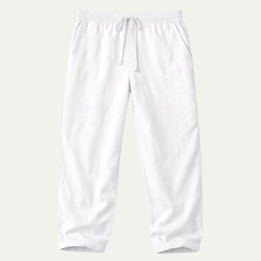 Men's Cotton Linen Drawstring Pants Loose Fit - Vonnera