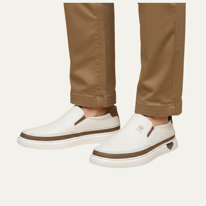 Men's Slip On Shoes Leather Brown