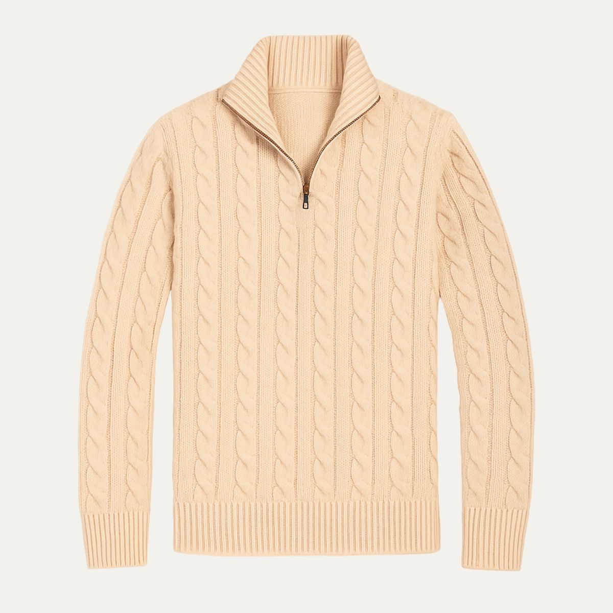 Men's Merino Wool Half Zip Sweater - Vonnera