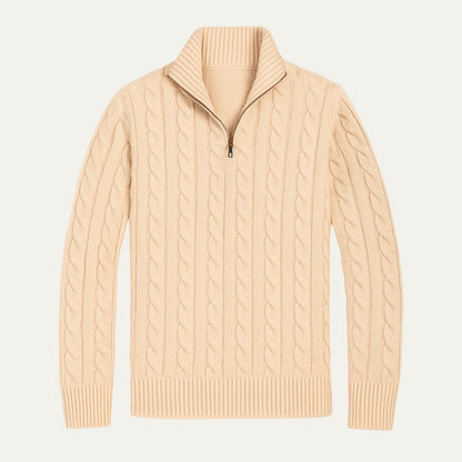 Men's Merino Wool Half Zip Sweater - Vonnera