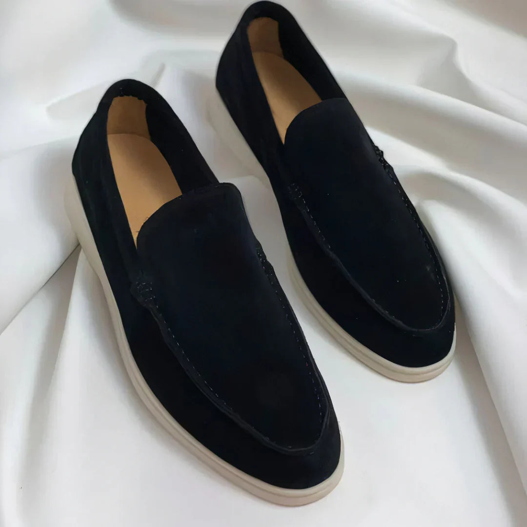 Men's Leather Loafers Comfortable Slip On Brown - Vonnera
