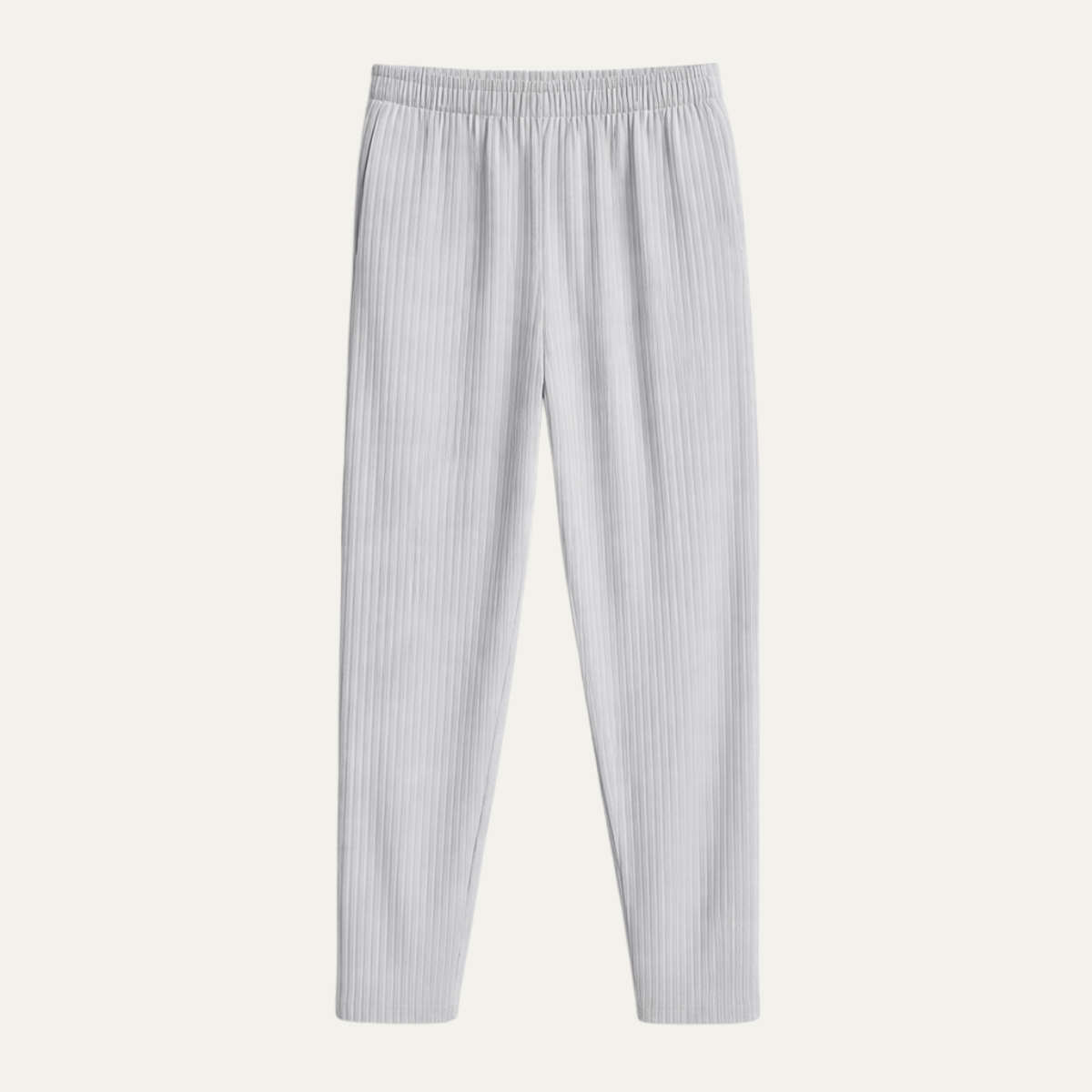 Aldercrest Men's Silk Straight Leg Pants Pleated Beige - Vonnera