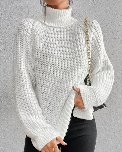 Women's Relaxed Fit Knit Turtleneck Sweater - Vonnera