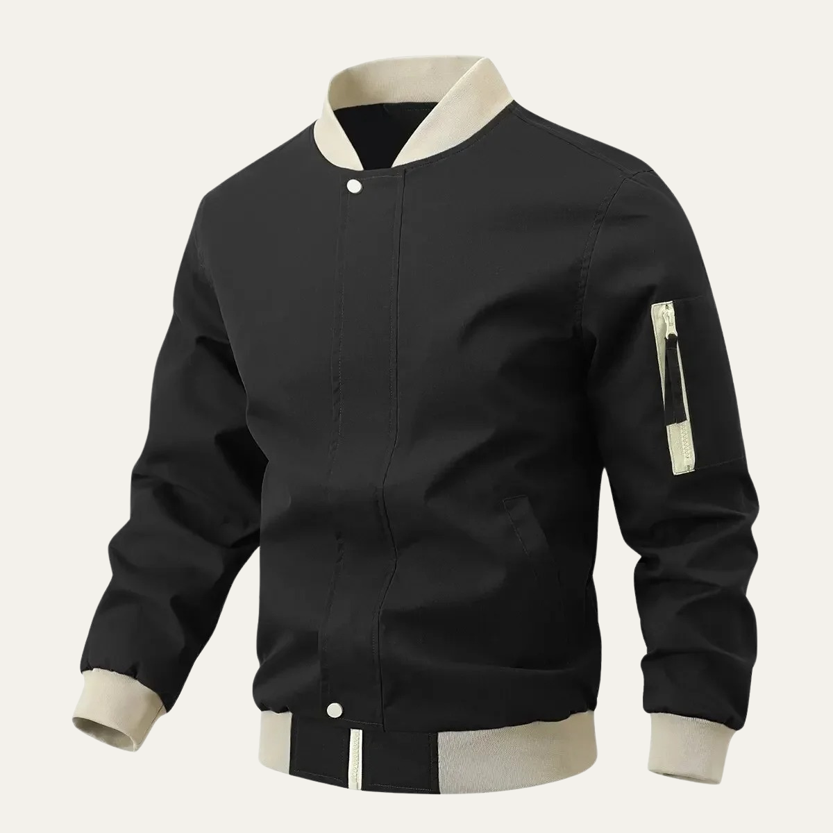 Men's Casual Bomber Jacket Zip Up