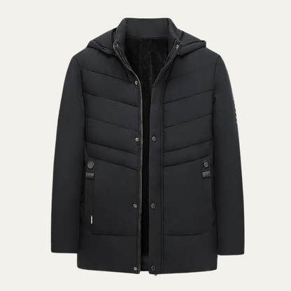Men's Winter Puffer Jacket Warm Hooded