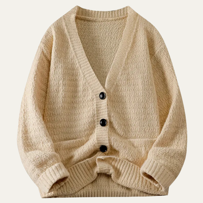 Men's Knitted Cardigan Soft V Neck Button Down