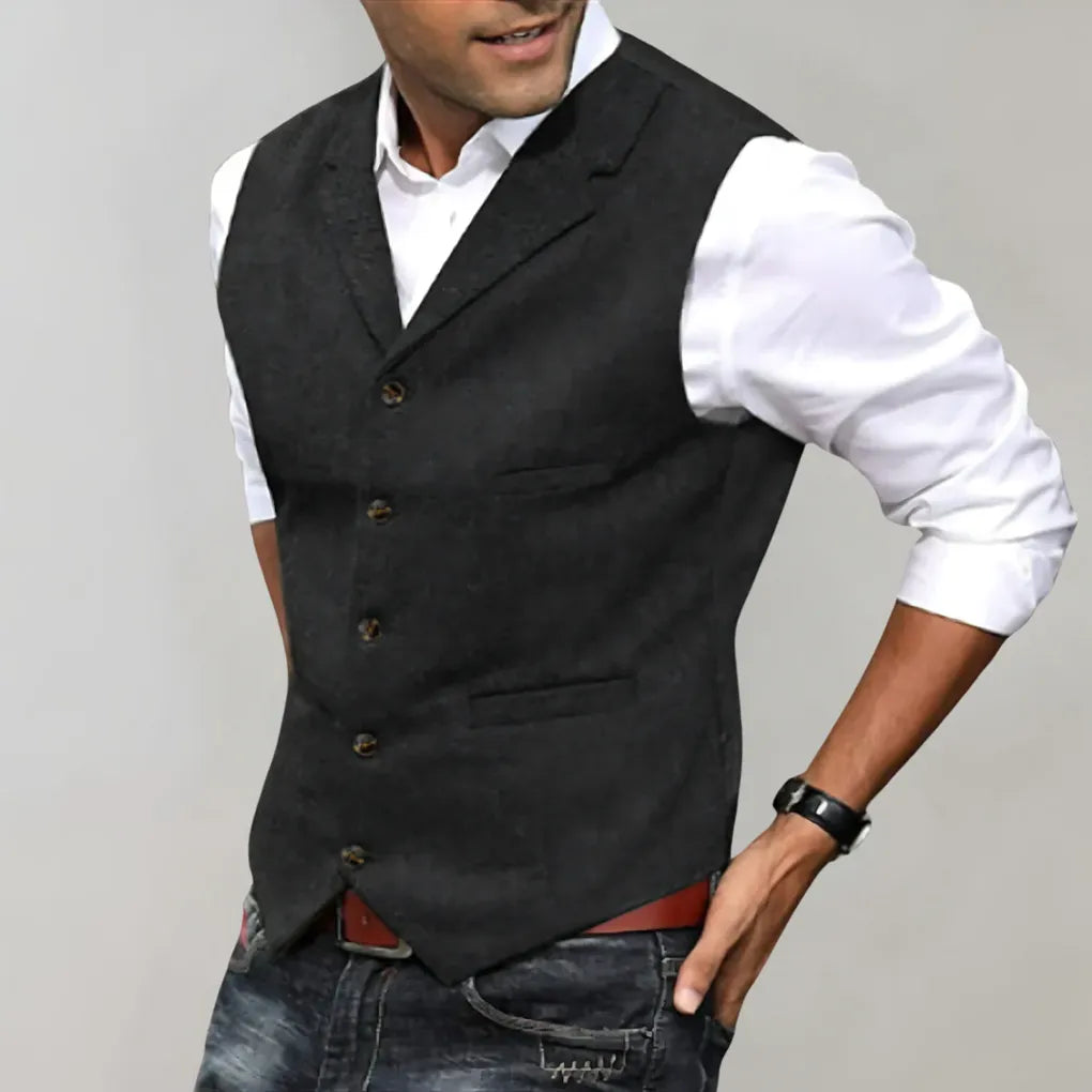 Men's Formal Suit Vest Elegant Layered