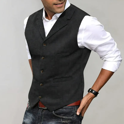 Men's Formal Suit Vest Elegant Layered