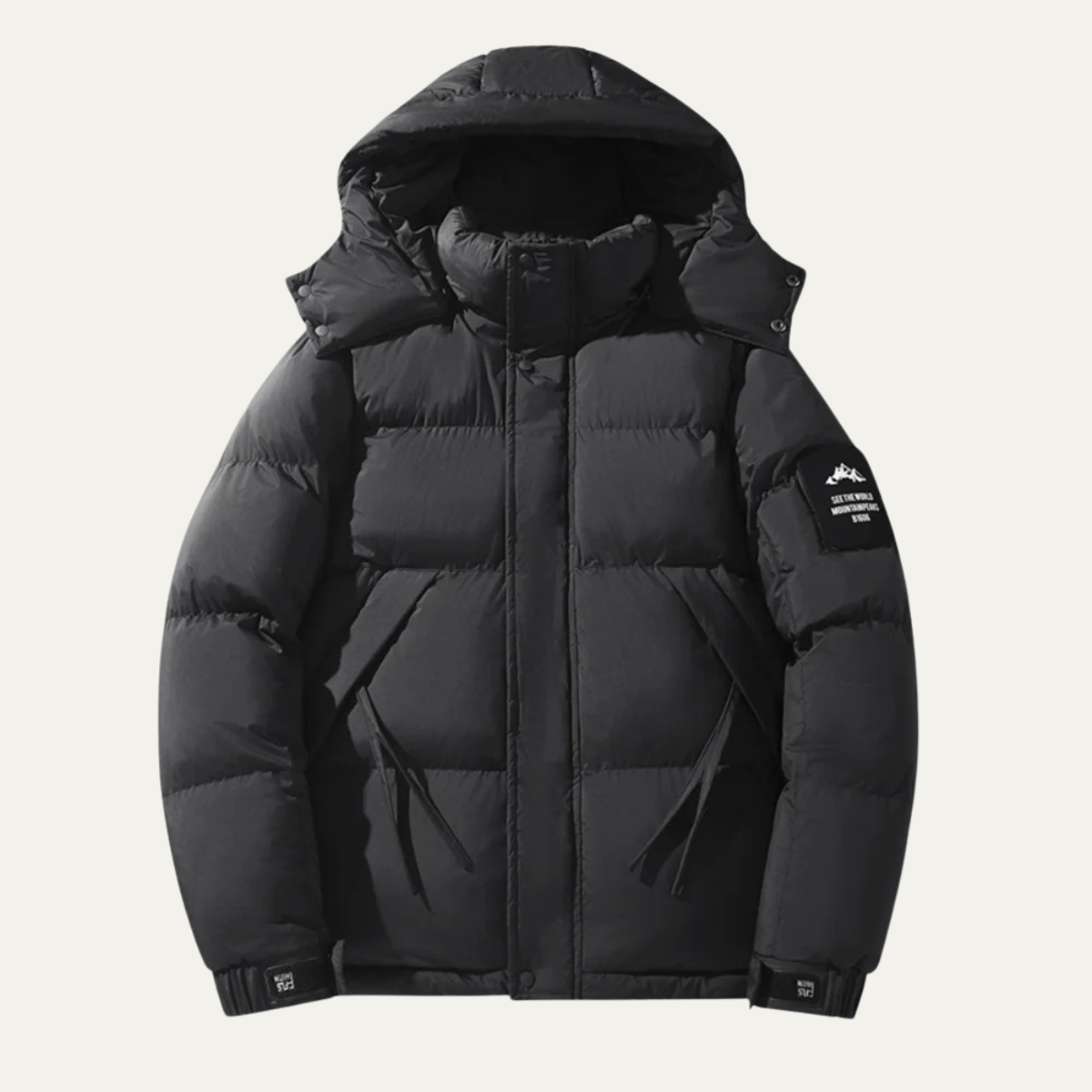 Men's Detachable Hood Jacket Loose Fit - Vonnera