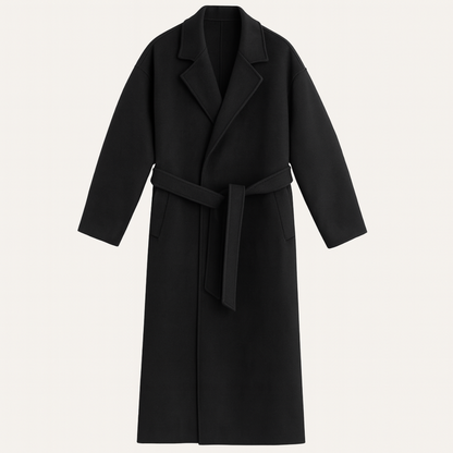 Men's Wool Coat Camel Wrap Style with Belt - Vonnera