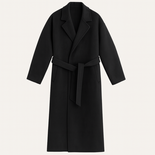 Men's Wool Coat Camel Wrap Style with Belt - Vonnera