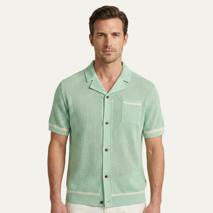 Men's Breathable Polo Shirt Knitted Summer Wear