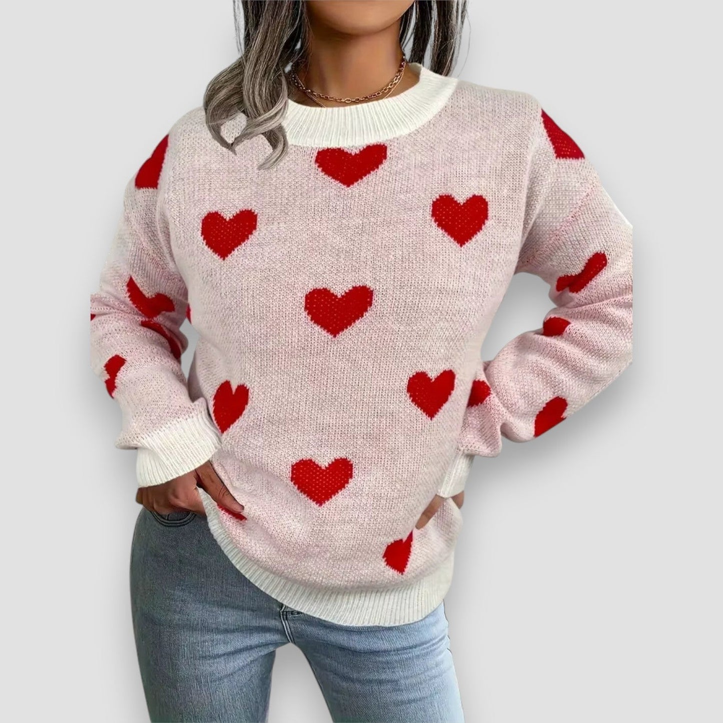 Women's Elegant Heart Sweater