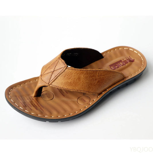 Men's Leather Summer Slippers - Vonnera
