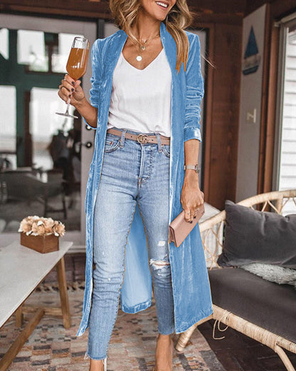 Women's Long Cardigan Lightweight Duster Coat