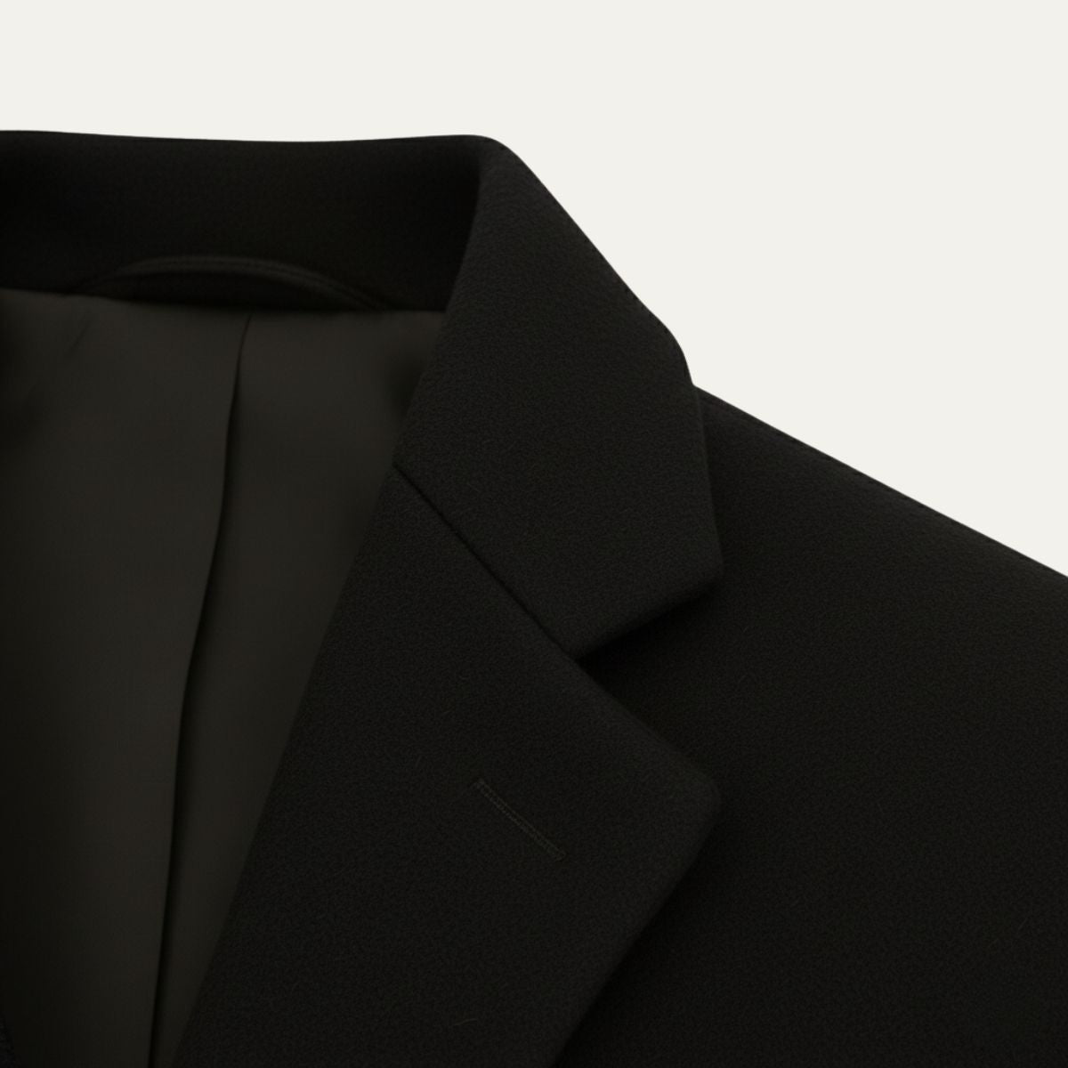 Men's Wool Blend Overcoat Single Breasted Navy