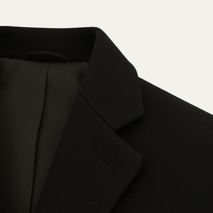 Men's Wool Blend Overcoat Single Breasted Navy
