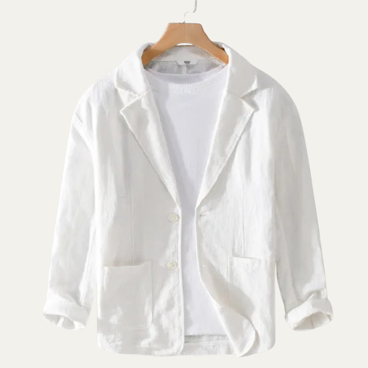Men's Linen Blazer Lightweight Solid Color - Vonnera