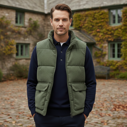 Men's Corduroy Quilted Vest Lightweight