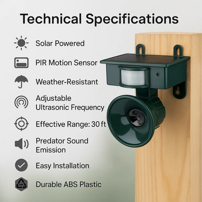 Motion Activated Bird Repeller Ultrasonic Scarer