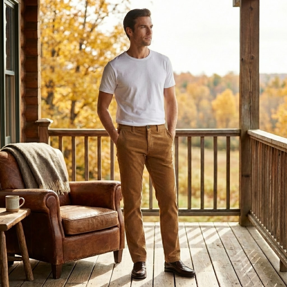 Men's Stretch Corduroy Pants Casual