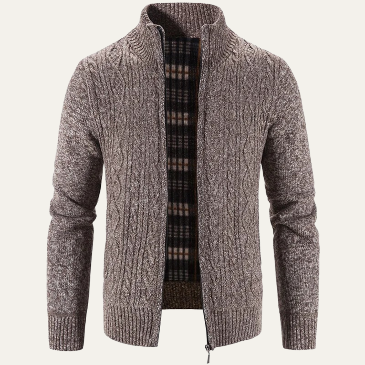 Men's Fleece Zip Up Jacket Warm Knit - Vonnera