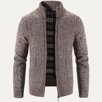 Men's Fleece Zip Up Jacket Warm Knit - Vonnera