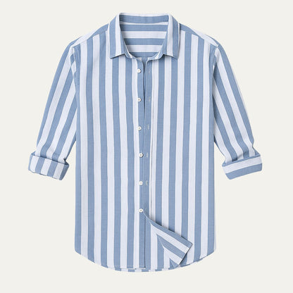 Men's Linen Striped Shirt
