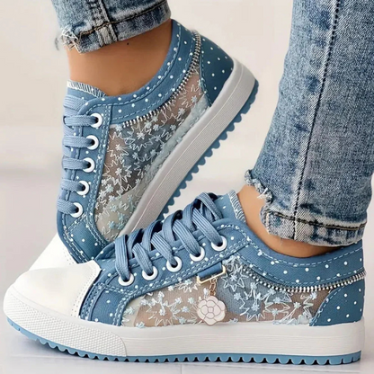 Women's Low- Sneakers Tie-Front - Vonnera