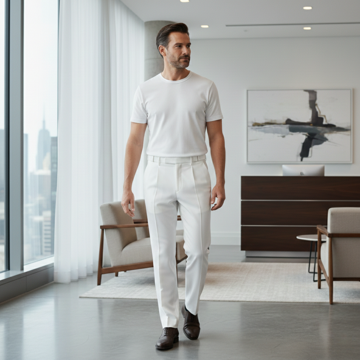 Hawksmoor Men's Slim Fit Suit Pants