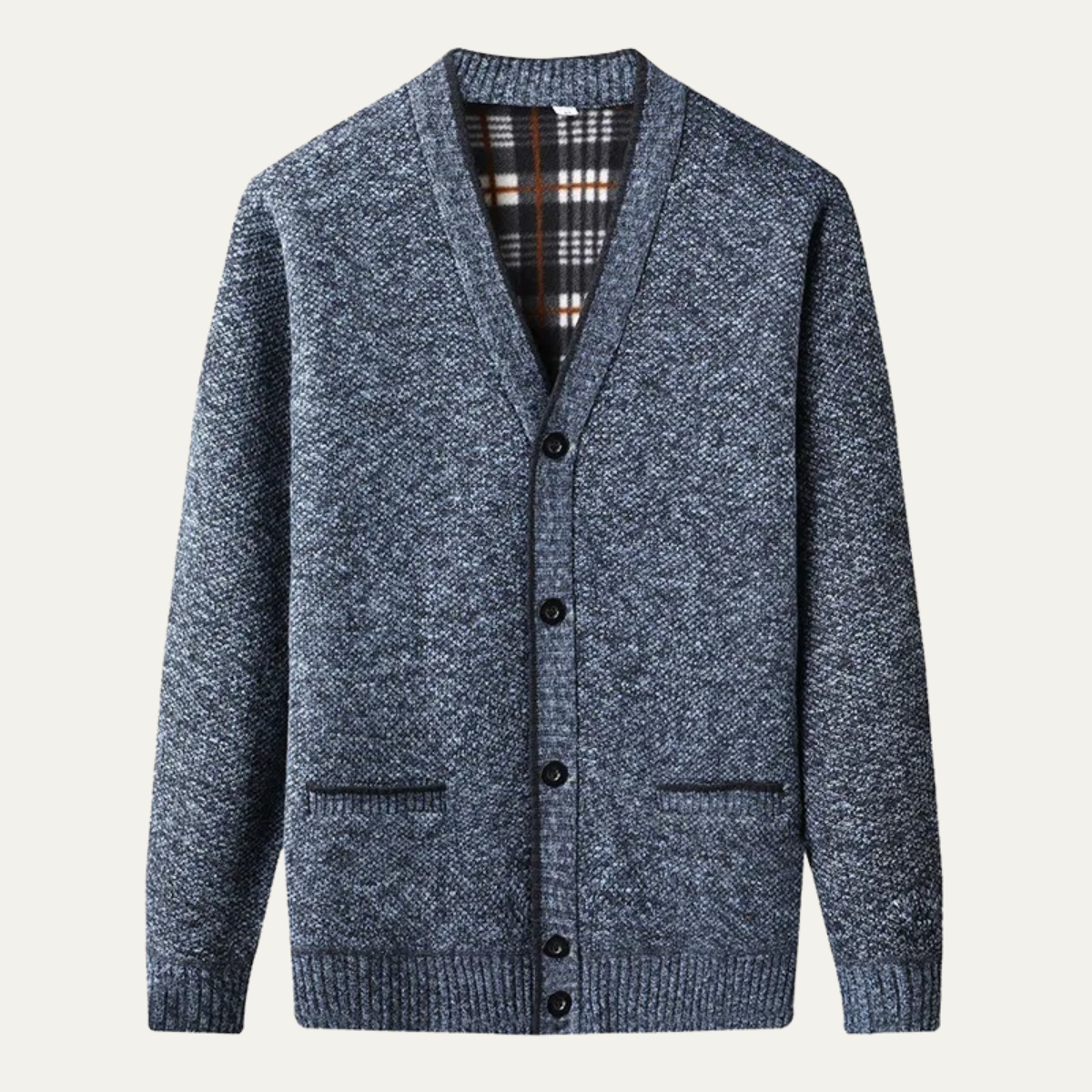 Men's Knitted Button Up Cardigan Warm Layer - Vonnera