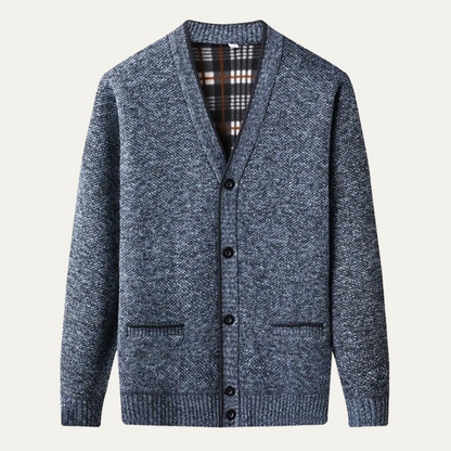 Men's Knitted Button Up Cardigan Warm Layer - Vonnera