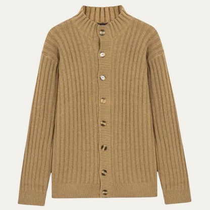 Men's Warm Knit Crew Neck Cardigan - Vonnera