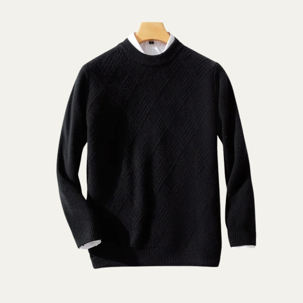 Men's Cashmere Sweater Warm Winter Beige