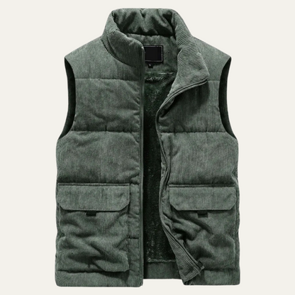 Men's Corduroy Quilted Vest Lightweight