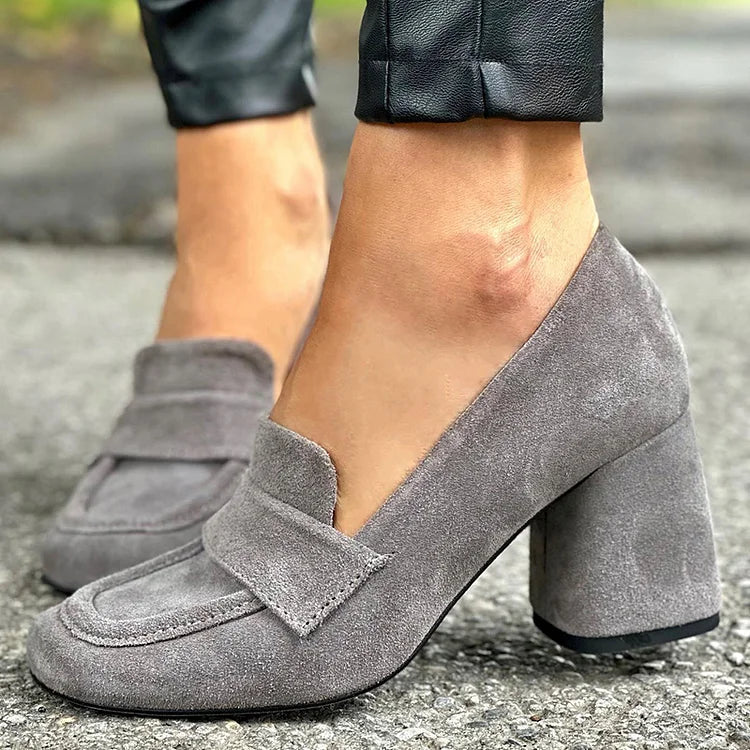 Deborah Women's Block Heel Loafers - Vonnera