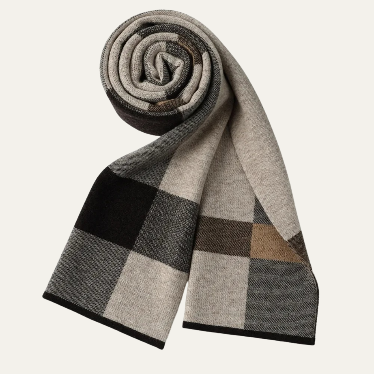 Men's Classic Plaid Scarf Wool Knit - Vonnera