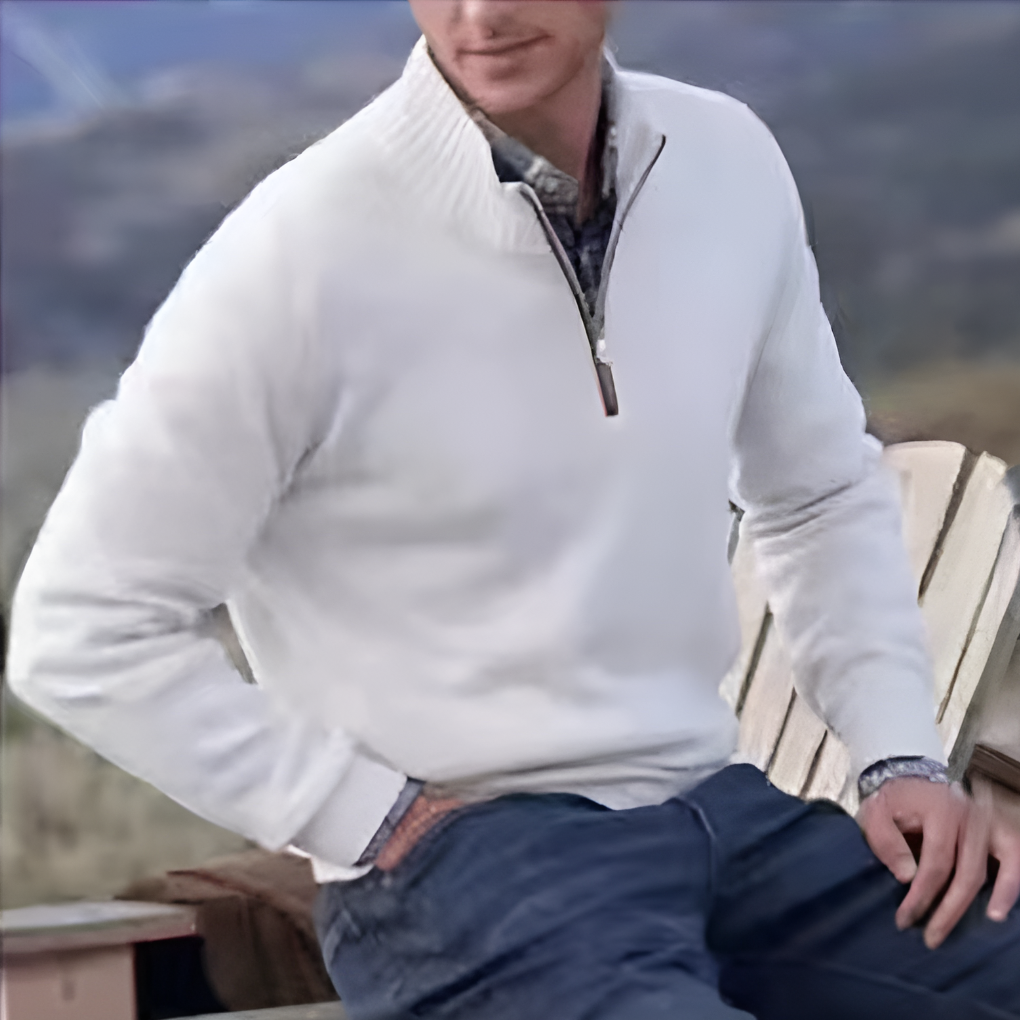 Men's Half-Zip Sweater Layering Pullover