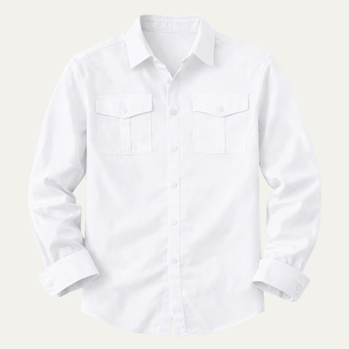 Grosseto Men's Cotton Linen Cargo Shirt - Vonnera