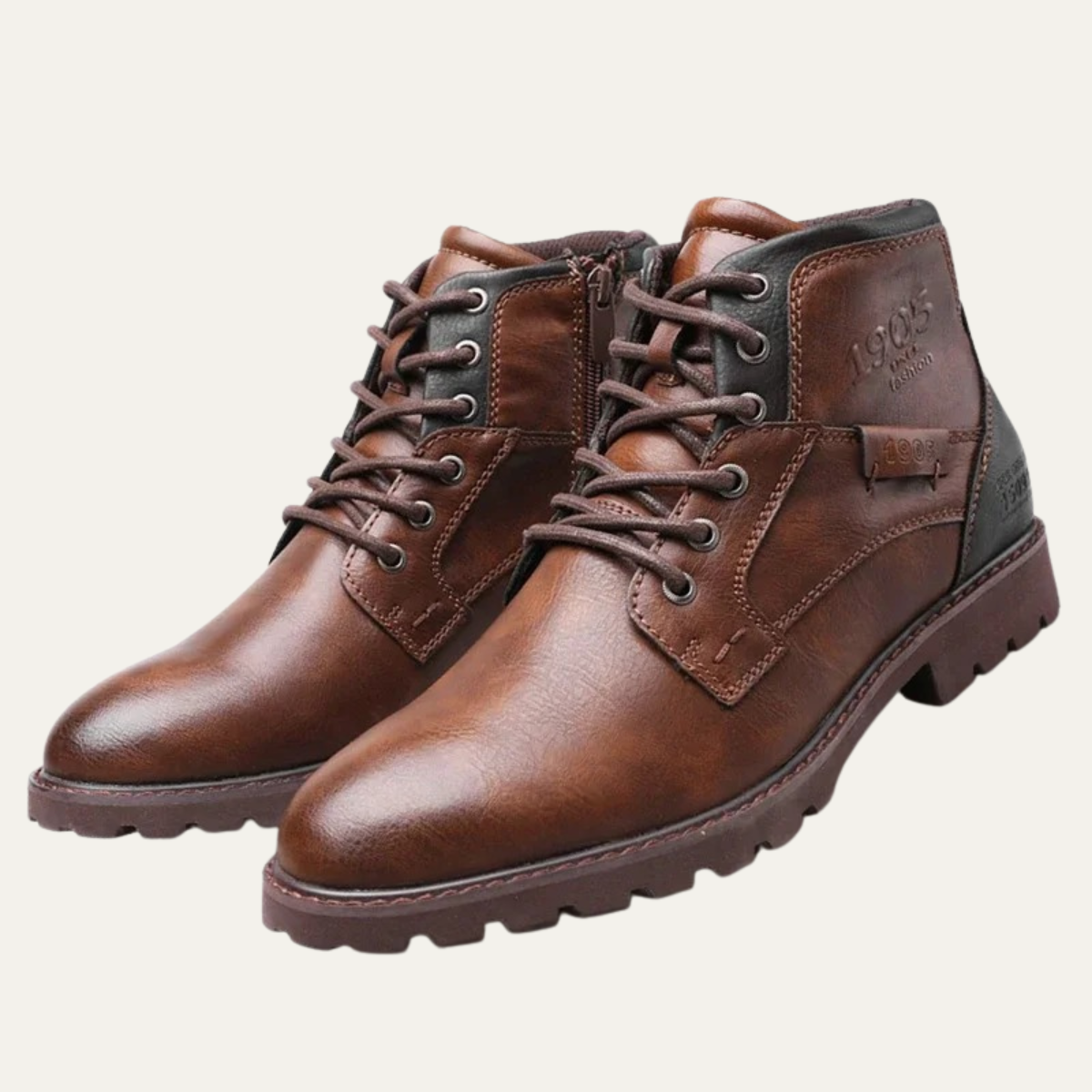 Stanhope Men's Ankle Biker Boots Durable Leather - Vonnera
