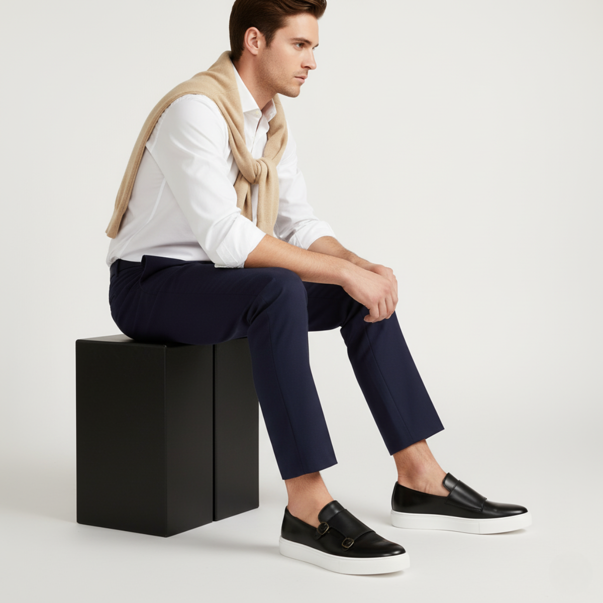 Men's Leather Loafers Modern Brown