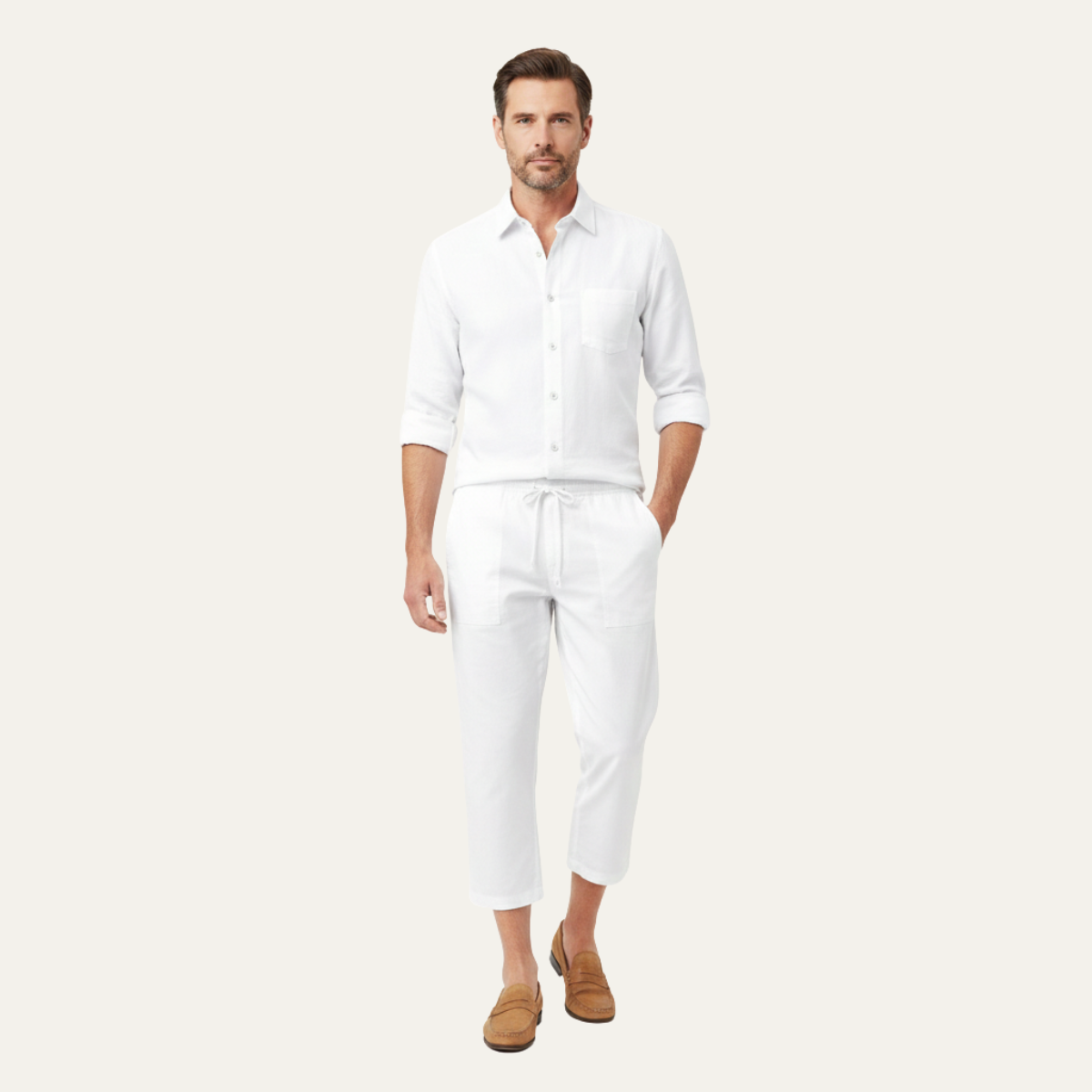 Mens Lightweight Summer Shirt And Pants Set