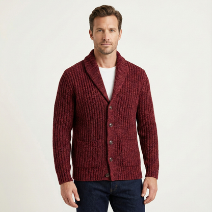 Montpellier Men's Knit Cardigan Shawl Collar Thick