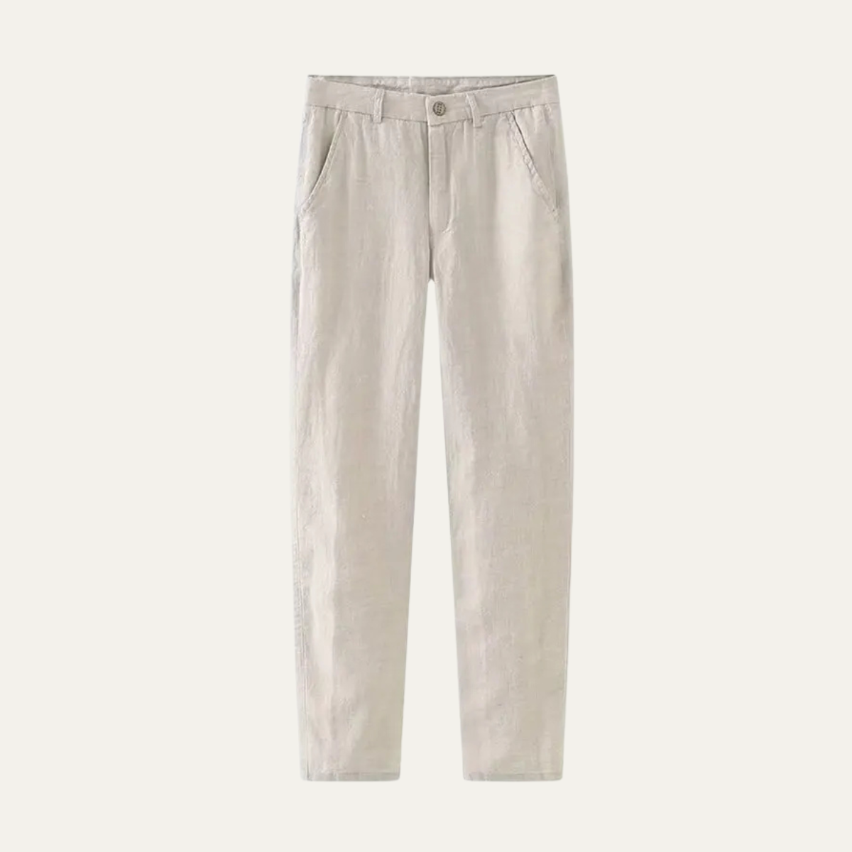 Alderfall Men's Linen Pants Casual Loose Fit Beige - Vonnera