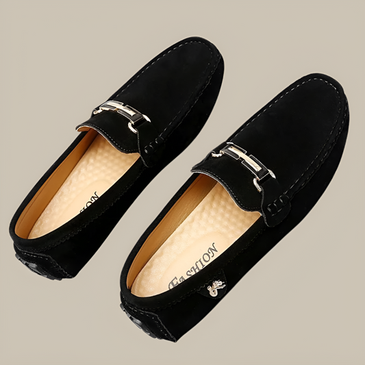 Men's Suede Slip On Moccasin Shoes - Vonnera
