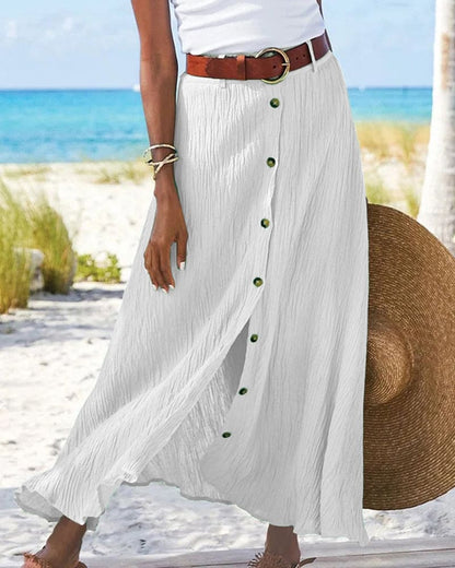 Women's Long Monochrome Skirt Comfortable