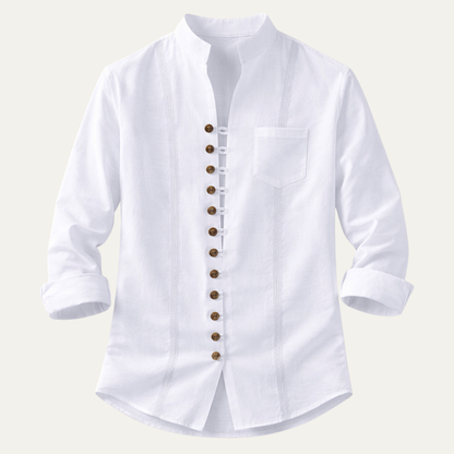Men's Retro Casual Shirt Multi Button Summer - Vonnera