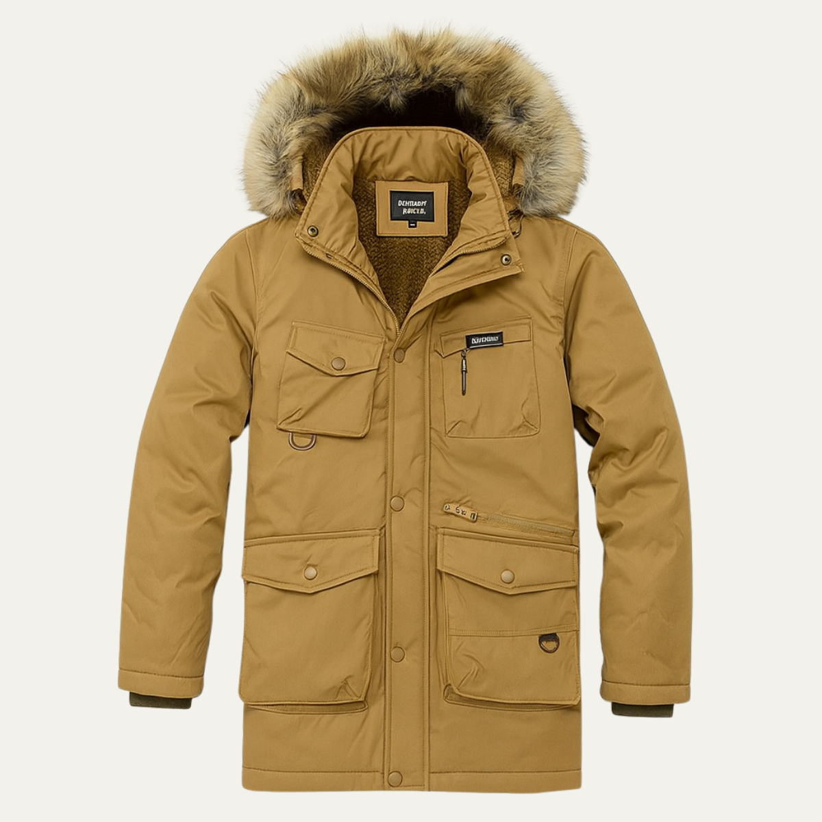 Men's Down Jacket Hooded Waterproof Multi Pocket - Vonnera