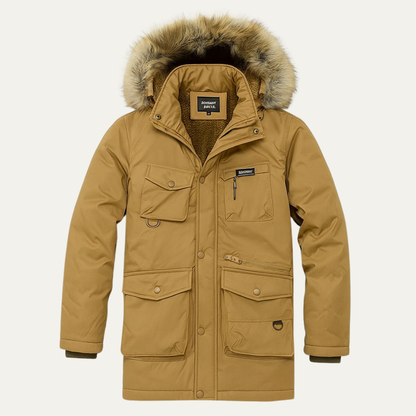 Men's Down Jacket Hooded Waterproof Multi Pocket - Vonnera