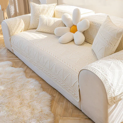 Quilted Sectional Sofa Slipcover - Vonnera